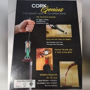 Cork Genius Wine Opener Set 4 Items Black